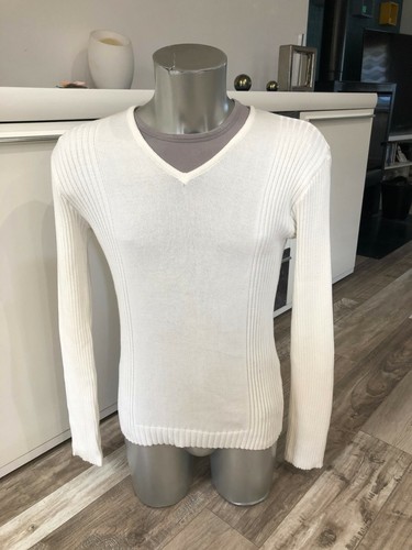 Pull blanc mailles - pull,