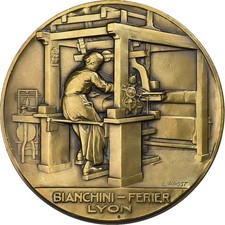 France, Médaille, Bianchini-Ferier, Manufacture de Soierie, Lyon, 1906
