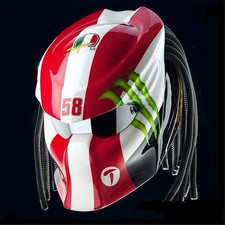 CASQUE MOTO PREDATOR NEUF LIVRÉE PERSONNALISÉE SIMONCELLI (CERTIFIÉ DOT &...