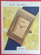 Publicité de presse: MONTRE BOUCHERON Paris Place Vendôme - 1991