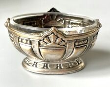 Salière ART DÉCO en Métal Argenté à décor de Godrons & Palmettes