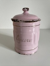 Ancien pot en tôle émaillée
