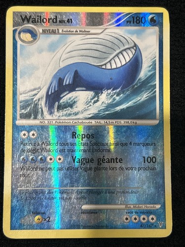 Carte pokémon wailord reverse - carte,