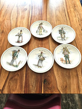 6 petites assiettes "Métiers