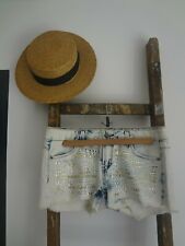 STRADIVARIUS 38 SHORT JEANS CONFORT PANTALON WESTERN BOOTCUT BAGGUY LEGGING BAS 