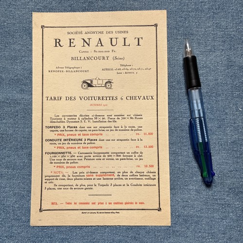 Feuillet prospectus tarif des - tarif,