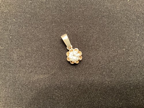 Pendentif argent fleur - pendentif, en