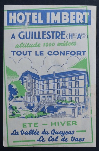 Ancienne étiquette hotel - étiquette,