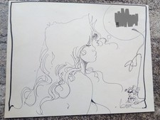 rare dessin original pelisse