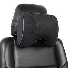 Coussin Appui-TêTe Voiture Oreillers de Cou avec Cuir Suédine + Mousse à Mémo...