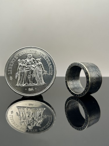 Bague pièce monnaie 50 - bague,