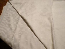 Nappe blanche  en coton  blanc