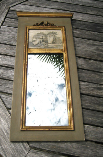 Ancien trumeau miroir - miroir, bois