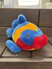 Peluche poisson multicolore