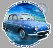 AUTOCOLLANT DAUPHINE RENAULT GORDINI VINTAGE HUMOUR PARADIS DB098