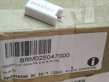Lot x5: résistance cémentée de puissance 0.47 ohm 5 watts 5% (23x13x9 mm)