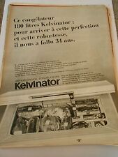 PUB Réfriérateurs Congélateurs Kelvinator 180 litres Advert Print 1966