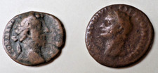 LOT 2 PIECES MONNAIES ANCIENNES SESTERCES ROMAINES A DETERMINER