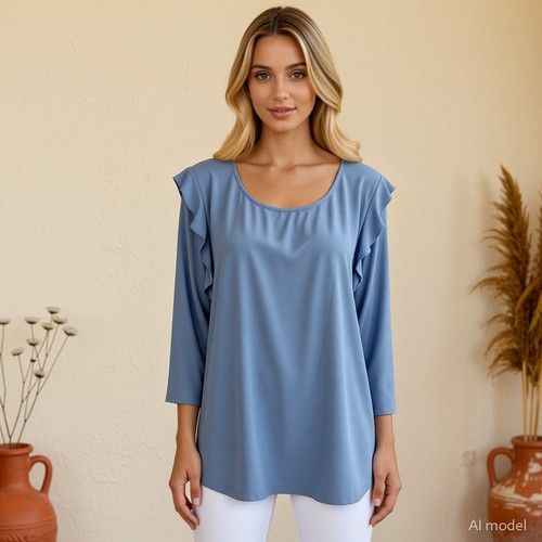 Romantique tunique bleue - romantique,