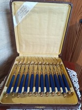 Ancien coffret 12 anciennes fourchettes à dessert entremet / Art de la table