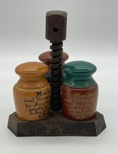 SERVICE A CONDIMENTS MAILLE PRESENTOIR AVEC 3 POTS