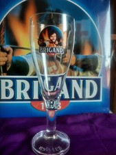 tôle bière BRIGAND 1798 + verre 40 X 40 centimètres  port offert pour la FRANCE