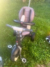 Tricycle bleu / rose enfant 10 à 36 mois Guidon Panier Vélo Canne directionnelle