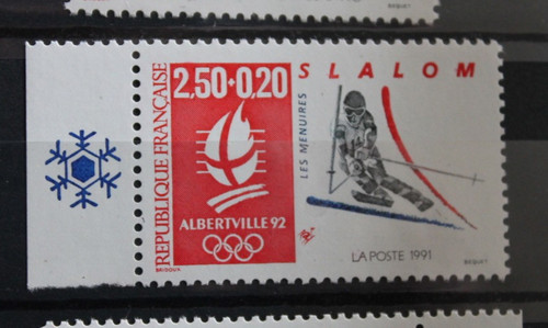 Timbre france luge jo - timbre,