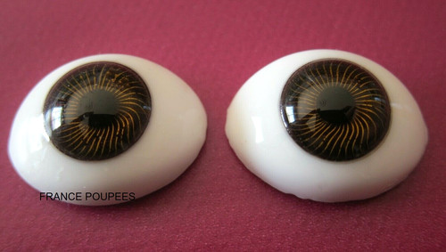 Yeux poupée 20mm verre - 20mm,