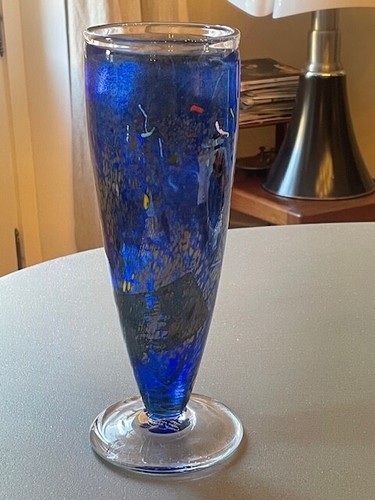 Vase bleu vintage kosta boda - vintage,