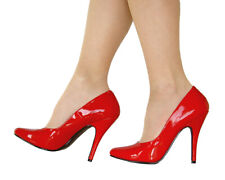 Escarpins Chaussures Sexy Haut Talons 12 cm Vinyle Rouge Pleaser FR 40 US 10