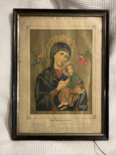 Paroisse du Verdier Vierge à l Enfant Gravure Image Pieuse Ancienne Relique