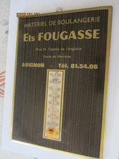 Ancien thermometre publicitaire glacoide boulangerie ets FOUGASSE Avignon