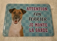 Plaque attention FOX TERRIER
