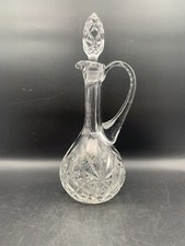 Ancienne grande carafe en Cristal Taillé, Ciselé / Décanteur De Vin