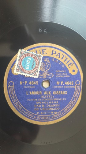 Ancien disque vinyle pathé - disque,