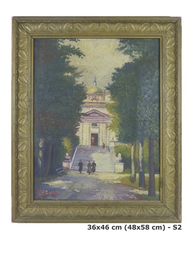 Tableau ancienne huile sur - huile,