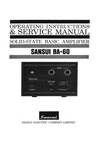 Service manuel instructions - service,