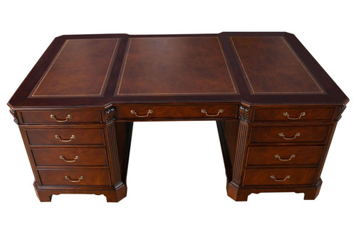 Executive desk solid - desk, mahogany