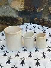 Saint Amand et Sarreguemines UC 4 anciens pots confitures en faïence 