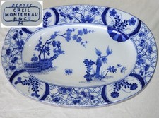 Faïence de CREIL ET MONTEREAU Service JAPON : plat ovale (22 x 33 cm)
