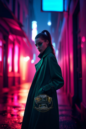 Sexy woman sleek cyberpunk - sexy,