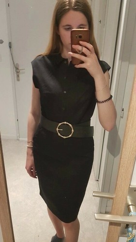 Robe noire jean - robe,