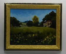 PAYSAGE HUILE "la vieille maison dans la prairie "