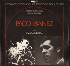 PACO IBANEZ "FEDERICO GARCIA LORCA" LP 1988 MOSHE-NAIM 100.291 SALVADOR DALI!