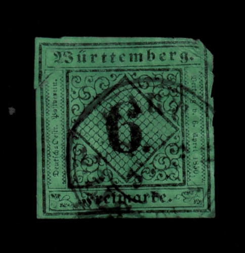 1851 wurtemberg 6k - 1851, n°3