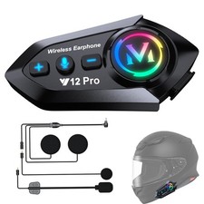 Intercom Moto Bluetooth 5.4 Kit Casque Moto Double-Puce Audio-Multitâche Moto...