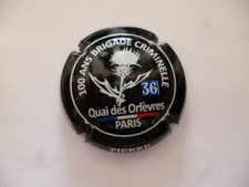 capsule champagne, MIGNON Pierre, 100 ans brigade criminelle, noir, N°91a