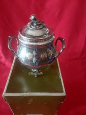 CHRISTOFLE MODÈLE POMPADOUR COLLECTION GALLIA SUCRIER METAL ARGENTÉ AVEC BOÎTE 