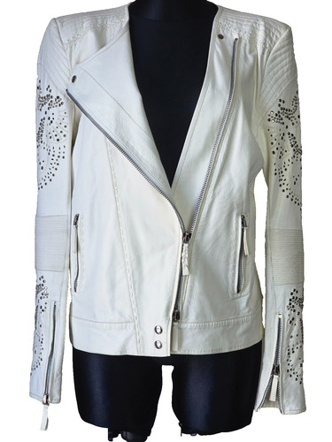 Veste cuir blanc - en,